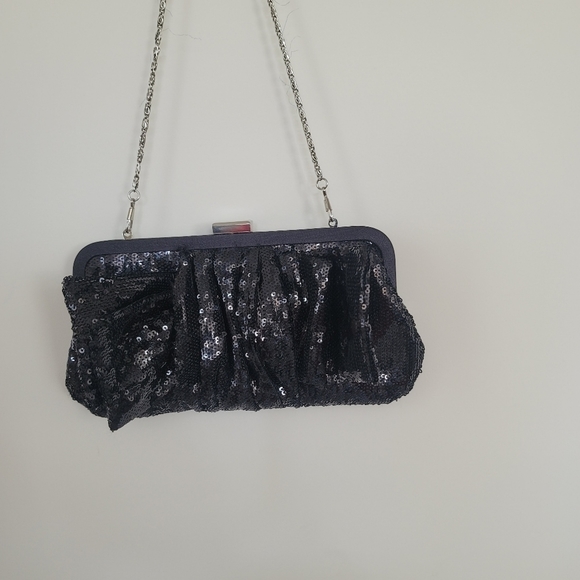 PINK and Tlx Black Sequin Clutch Evening Bag - Picture 3 of 9